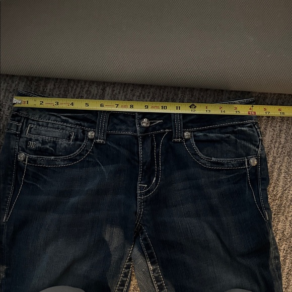 Miss Me boot cut jeans with diamond pockets and on the back waist band. - Picture 5 of 5